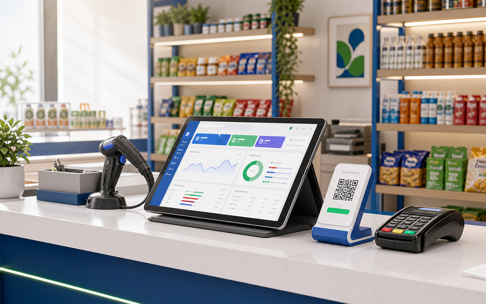 Unique Bizbro360 homepage visual showing shop billing, inventory, GST, and WhatsApp follow-up workflows